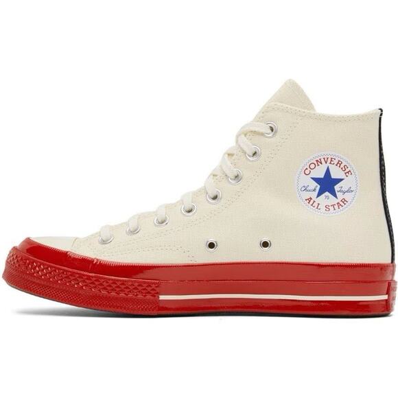 NIB Converse Chuck 70 High Top Sneakers Red Heart Comme des Garcons Unisex US 12 - Picture 4 of 9